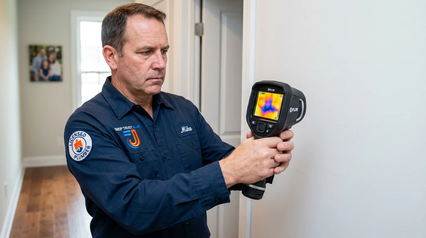 Thermal imaging leak detection by Johns Plumbing LLC in Linwood
